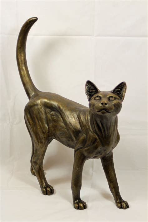 bronze resin Happy Cat - Pippa Hill Animal Sculpture