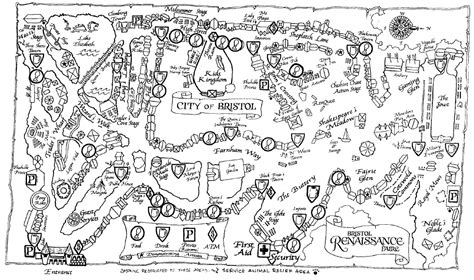 Map of the Bristol Renaissance Faire - Kenosha, WI