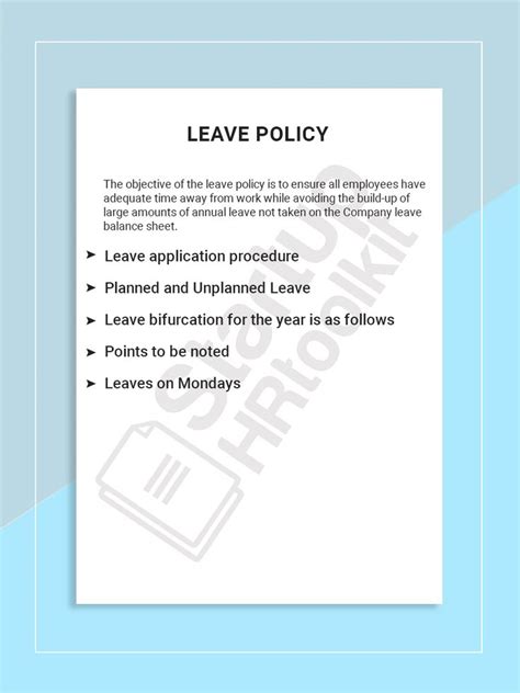 Leave Policy in 2021 | Document templates, Balance sheet, Leave application