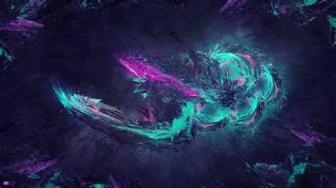 Online crop | purple and blue abstract painting, abstract, digital art HD wallpaper | Wallpaper ...