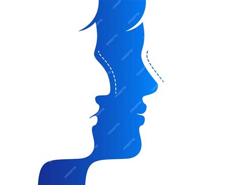 Premium Vector | Woman with crooked and straight nose different ...