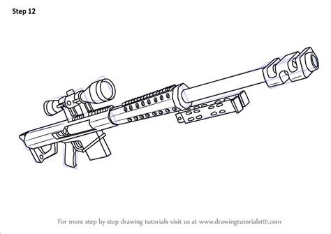 How to Draw Heavy Sniper Rifle from Fortnite (Fortnite) Step by Step ...