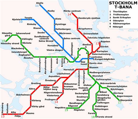 Tunnelbanan Stockholm - Tunnelbana Karta