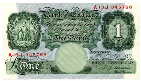 One-pound Note (Bank of England 1928 Type) – Works – eMuseum