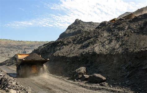 Iron ore mining stock photo. Image of environment, coal - 164158720