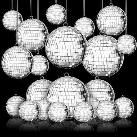 35 Pcs Mirror Disco Balls Ornaments Mini Disco Ball Decorations Reflective Mirror Ball ...