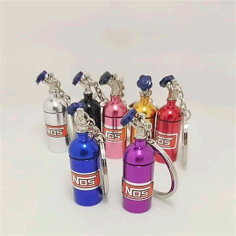 Anodised Nos Turbo Keychain Mini Nitrous Oxide Bottle Keyring Key Chain Ring Keyfob - Buy Nos ...