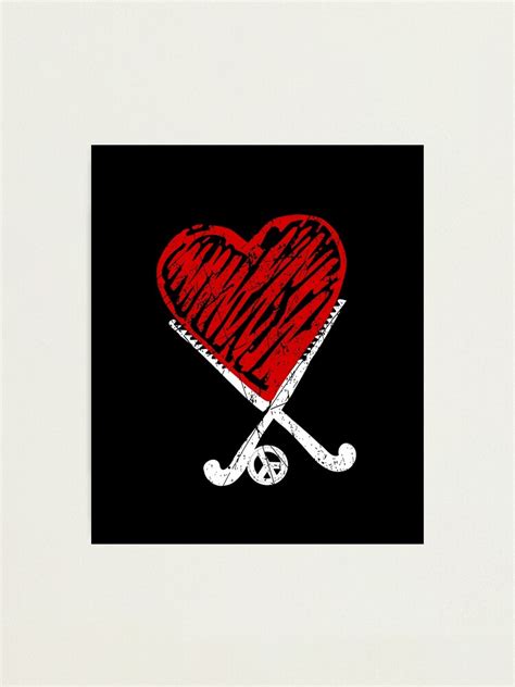 "Field Hockey Heart great Hobby gift" Photographic Print for Sale by ...