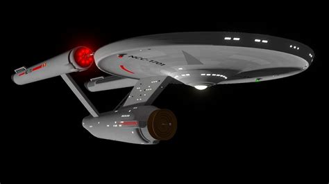 3D model Starship USS Enterprise VR / AR / low-poly BLEND | CGTrader.com