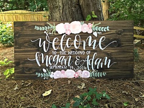 Wedding Welcome Sign Wedding Entrance Sign Rustic Wedding - Etsy