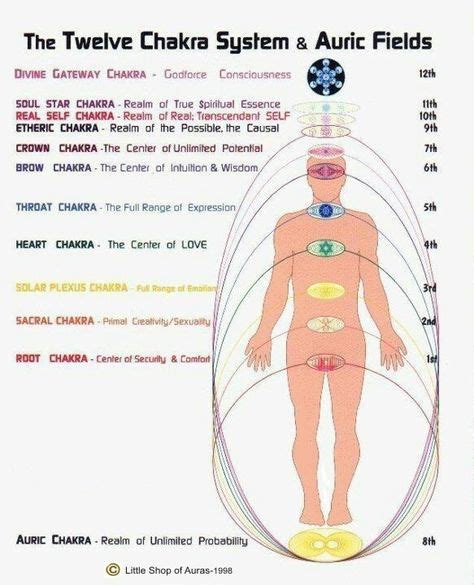 Twelve chakra system, including the outer physuc body chakras and the ...