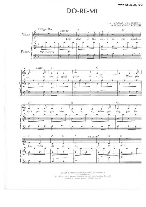 Do Re Mi From The Sound Of Music Sheet Music In C Major | Hot Sex Picture