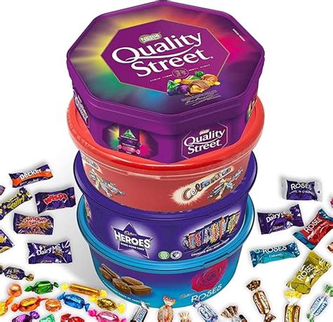 Chocolate Tubs 2.5kg Chcolates approx. | Variety of Chocolates Cadbury Heros Roses Celebrations ...