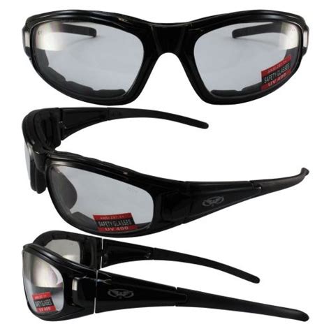 Find GV ZILLA PLUS PADDED MOTORCYCLE SAFETY SUNGLASSES BLACK FRAME CLEAR LENS in Jacksonville ...