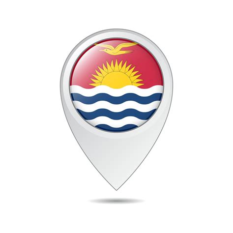 map location tag of Kiribati flag 16873761 Vector Art at Vecteezy