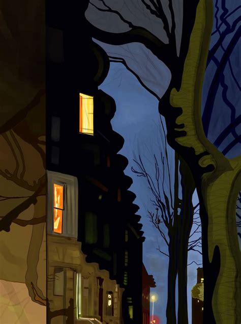 Street At Night Facing West Digital by Evan Sklar | Saatchi Art