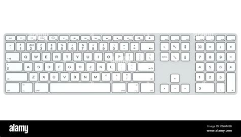 Computer keyboard isolated on white background. Top view Stock Photo - Alamy