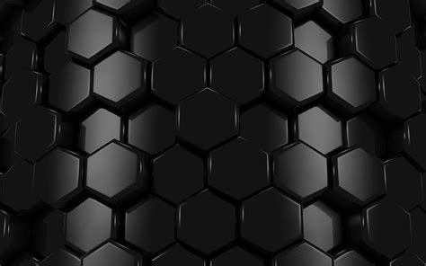 Black hexagons hexagons 3D texture, honeycomb, hexagons patterns ...