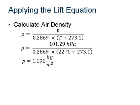 Aerodynamic Forces Lift and Drag Lift Equation Lift