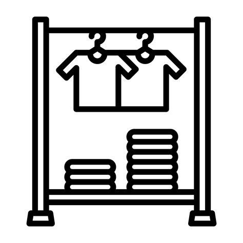 Clothes Rack Line Icon 7312995 Vector Art at Vecteezy