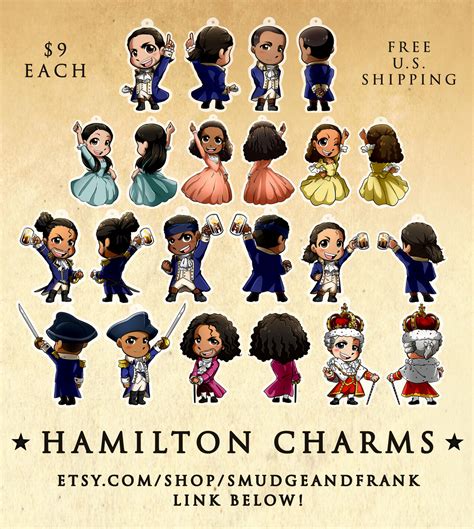 Chibi Inspired Hamilton Broadway Musical Stickers Hamilton ...