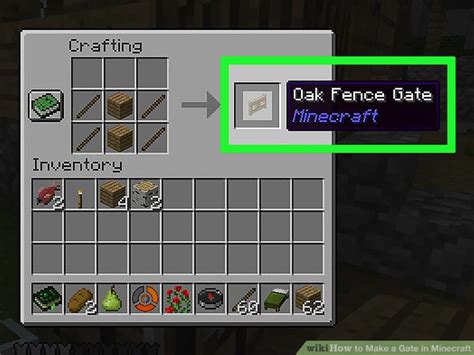 How To Craft A Fence Gate In Minecraft - How to craft an oak fence gate in survival mode 1 ...