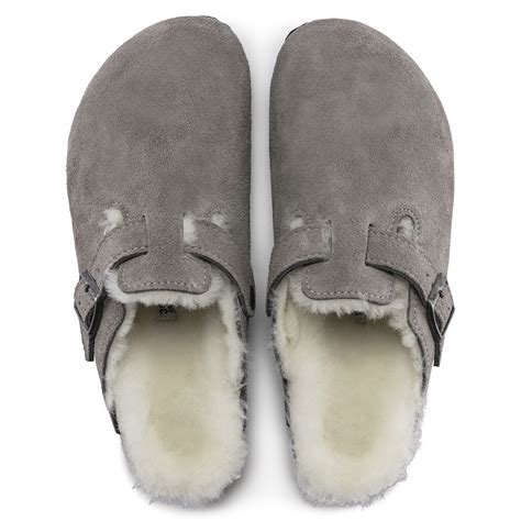 Boston Shearling Suede Leather Stone Coin | BIRKENSTOCK