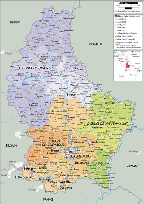 Luxembourg Map (Political) - Worldometer