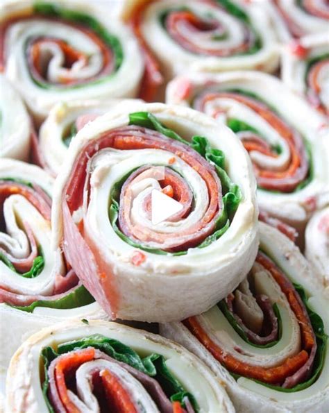 Italian Pinwheel Sandwiches with Cream Cheese | Pinwheel sandwiches, Food, Recipes