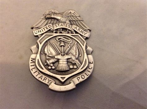 Vintage US Army Military Police Badge Full Sized