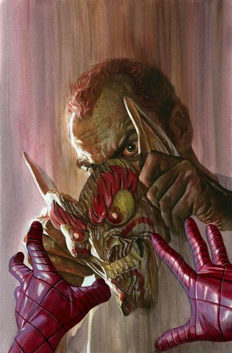 Norman Osborn with Japanese goblin mask by Alex Ross | Alex ross, Amazing spiderman, Marvel ...