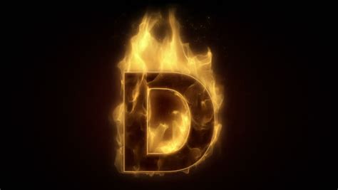 Letter D On Fire Stock Footage Video 1034758 - Shutterstock