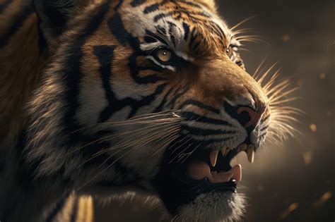 Premium Photo | Closeup of tiger angry face wildlife