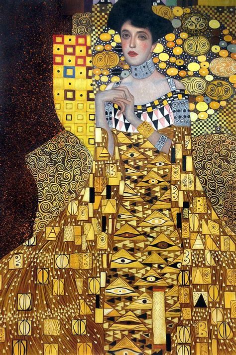 Gustav Klimt, Portrait of Adele Bloch-Bauer 1, 1907 - Hand Painted Oil Painting on Canvas