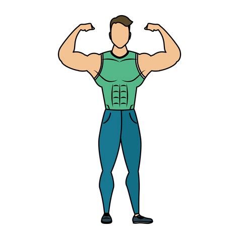 young strong man athlete character 2842889 Vector Art at Vecteezy