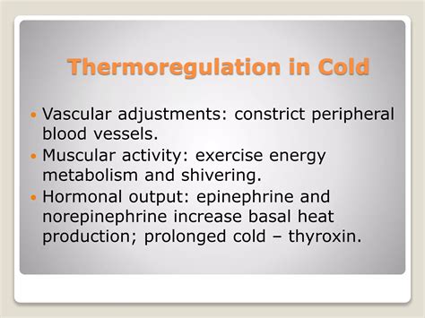 Thermoregulation of Body | PPT