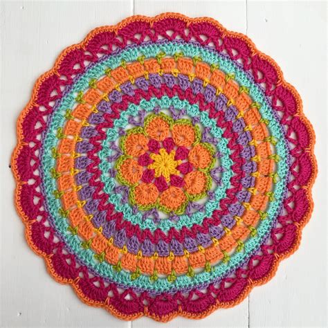 Crochet Pattern Mandala Pattern,happy Flower African Flower Mandala Doily Pattern,crochet ...