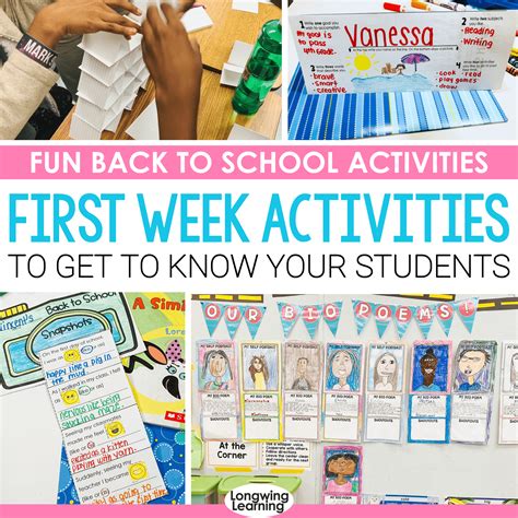 5 Fun First Week Of School Activities Worth Planning For - Longwing ...