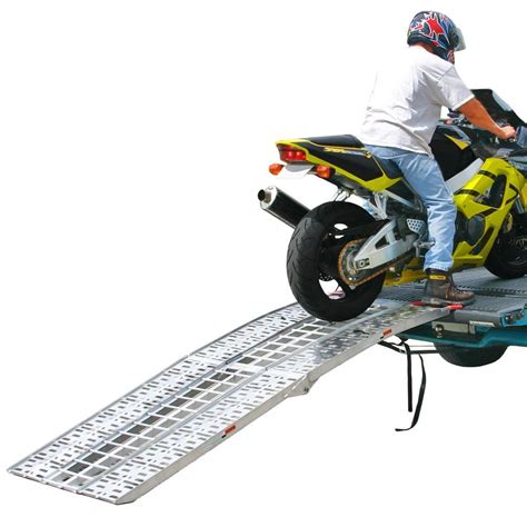 Aluminum Folding Arched Motorcycle Ramp - 7'5" Long | Discount Ramps