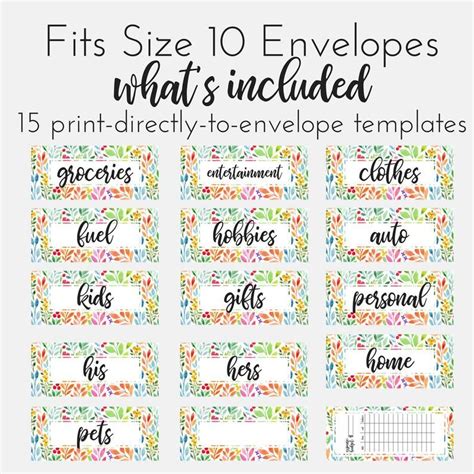 These printable money envelopes are perfect for you to get started ...