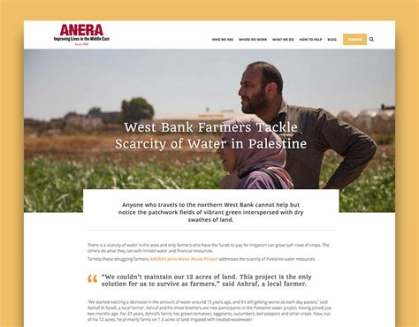 ANERA website redesign on Behance