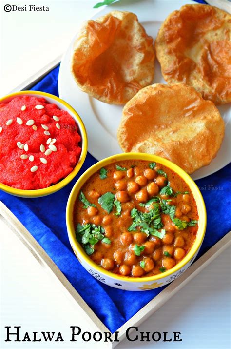 Halwa Poori Chole | Breakfast Recipe - Desi Fiesta