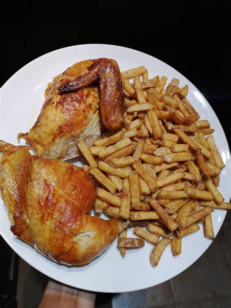 [Homemade] rotisserie chicken with fries : food