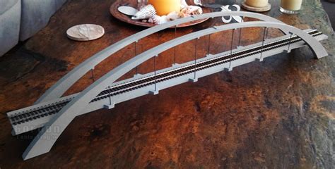 HO Scale 30" (220') Suspension Arch Train Bridge, Fully Assembled ...