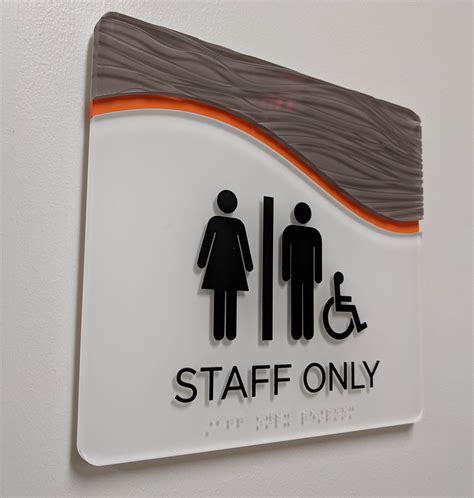 ADA Interior Restroom Sign - ADA interior restroom ID signage. 3form ...