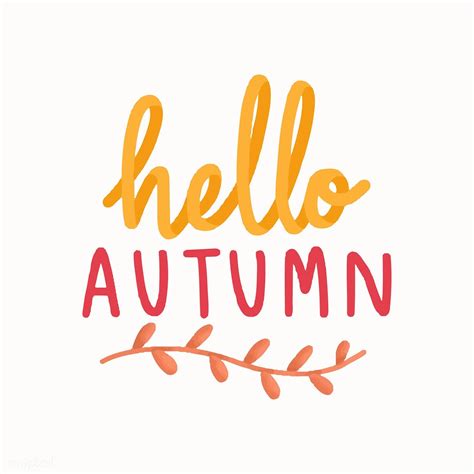 Hello autumn and fall illustration | free image by rawpixel.com ...