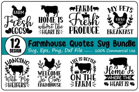 Farmhouse Quotes Svg Bundle Graphic by BDB_Graphics · Creative Fabrica