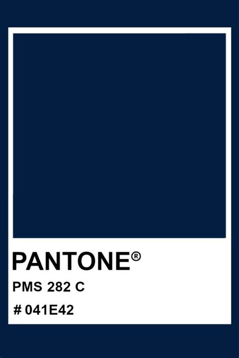 PANTONE 282 C Dark Blue Color Palette