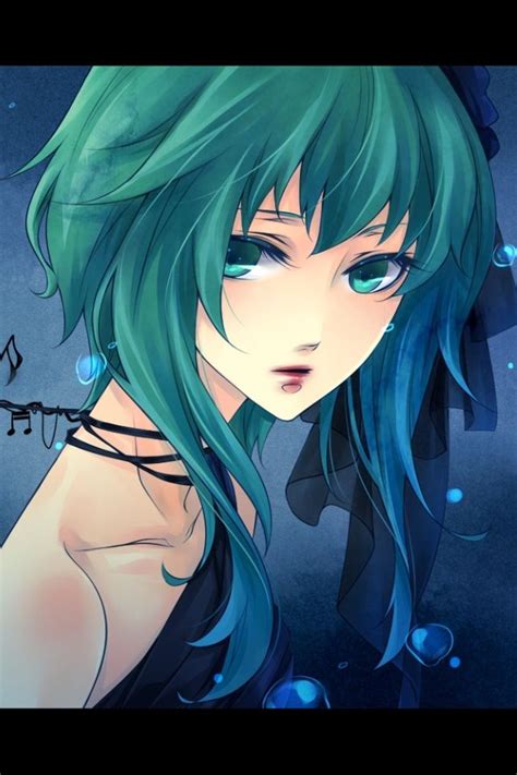 Pin by Becca on Random Anime/Vocaloid | Anime hair color, Green hair girl, Anime green hair