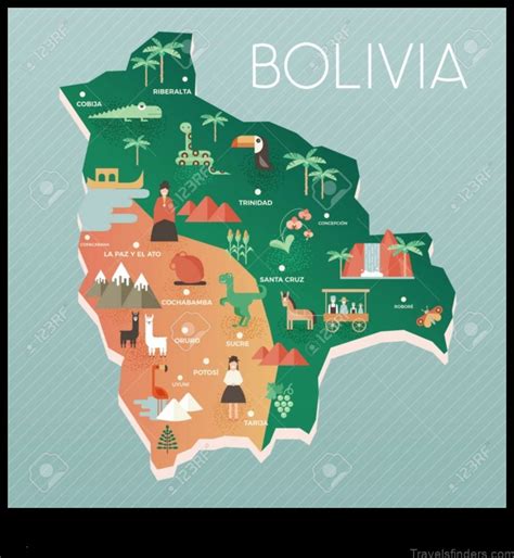 Oruro, Bolivia Map of its Cultural and Natural Landmarks ...